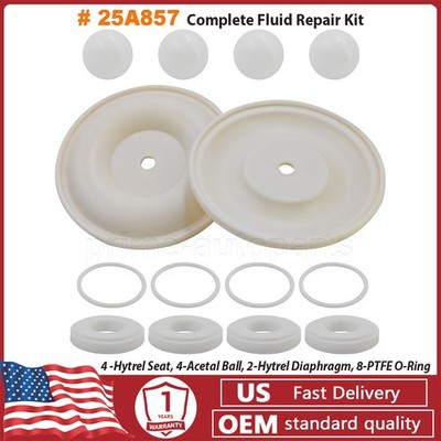 25A857 Complete Fluid Repair Kit for Graco Husky 1050 Pump Premium Upgrade PTFE