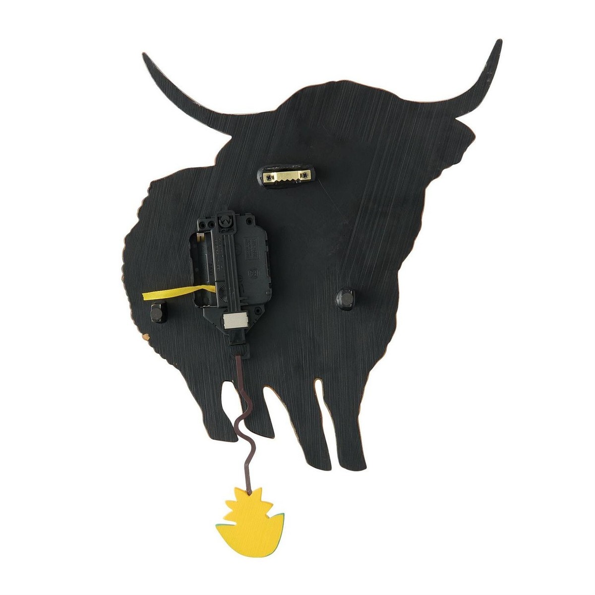 Allen Designs Sunny Moo Highland Cow Clock Standard Wall Clock | eBay