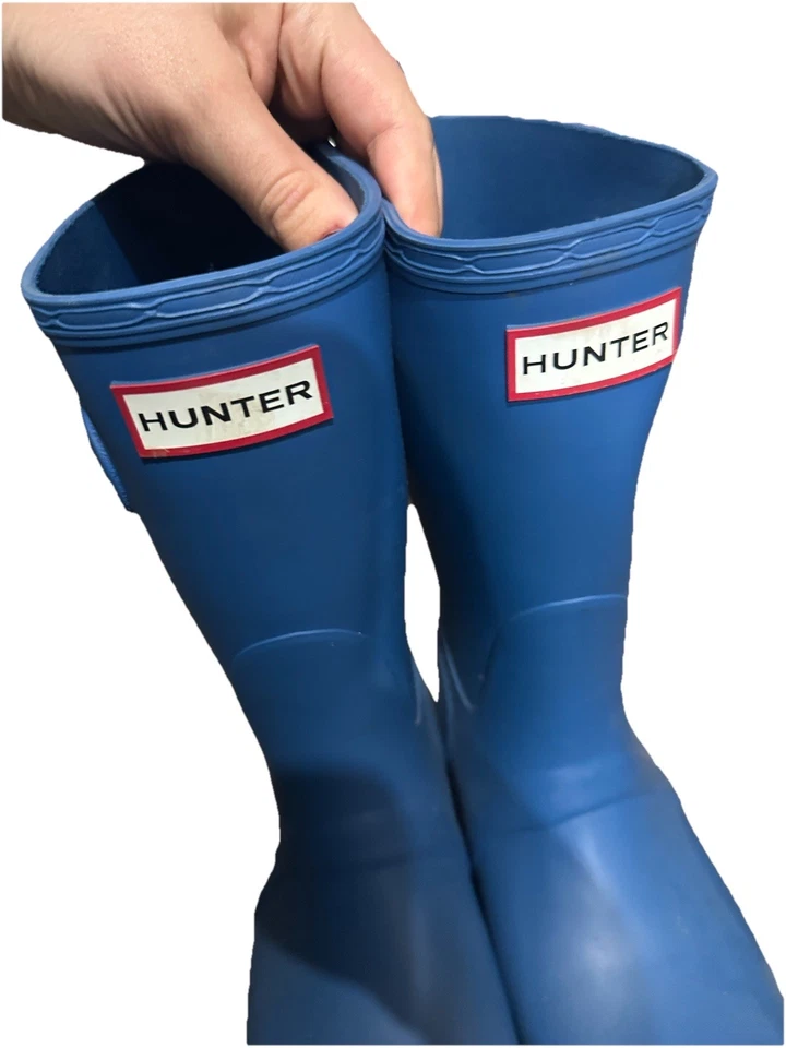 Hunter Original Classic Women’s Rain Boots Thicket Blue, Size 8 - Image 2 of 4