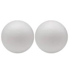 8 inch 2pcs Giant Foam Balls, Smooth Large White Foam Balls, Solid Craft Ball...