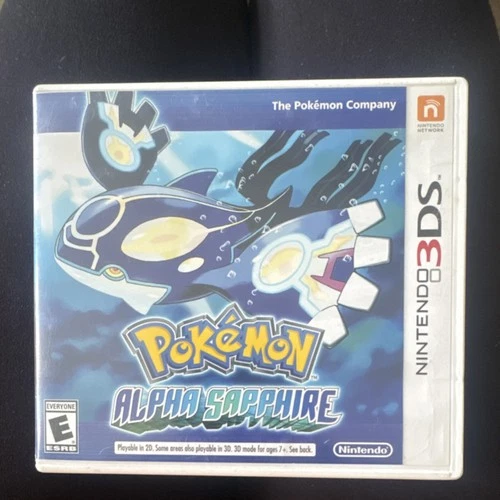 Pokémon Alpha Sapphire Nintendo 3DS Multiplayer Game w/ Manual, Case, Cover Art