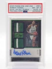 ROBERT PARISH 2020-21 PANINI ONE AND ONE DUAL PATCH AUTO PURPLE /25 PSA 8 Q4444