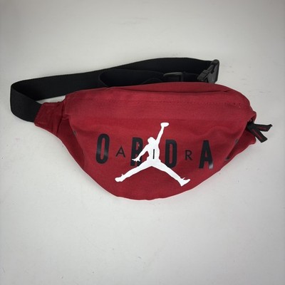 Nike Air Jordan Fanny Pack Hip Waist Belt BLACK RED Bag Crossbody 