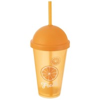 Trinkbecher 450 Ml Mit Deckel Und Strohhalm Orion 121786