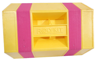 Vintage RolyKit Medium S-14 RollOut Yellow Storage Box Organizer-MY1- NEW OldStk