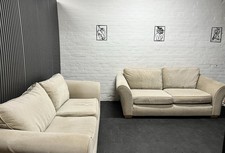 Next Large Champagne 3 & 2 Seater Sofa Set Excellent Condition DELIVERYAVAILABLE