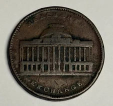 1837 Low 98 Merchants Exchange New York Tontine Building Hard Times Token HT-294