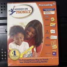 Hooked On Phonics Prereading Ages 3-4 Program Set CD ROM Work Book  New Sealed