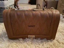 Valentino by Mario Valentino Quilted Leather Bag / Top Handle / Cross Body Bag