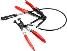 24in Flexible Cable & Flat Hose Clamp Pliers Set 18-54mm Auto Repair Tool