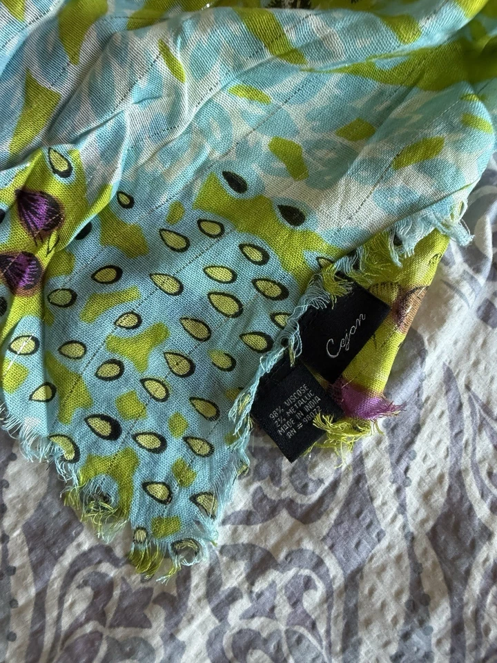 Cejon Women's Scarf Shawl Wrap Multi Color 73" x 21" multi use - Image 4 of 4