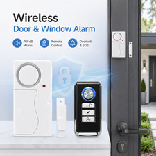 Wireless Home Security Alarm Magnetic Sensor for Door/Window Remote 105dB Chime