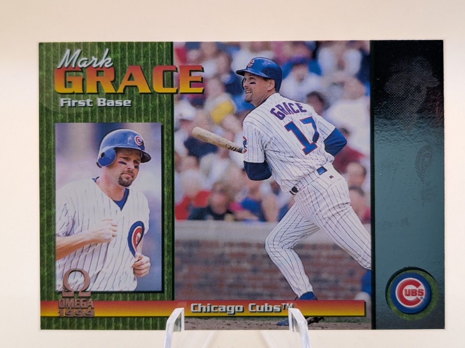 1999 Pacific Omega Mark Grace baseball card #47 Chicago Cubs