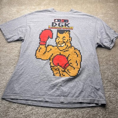DGK Lights Out Boxing 8-Bit Pixel Art Graphic T-Shirt Mens XL Heather Gray Kayo