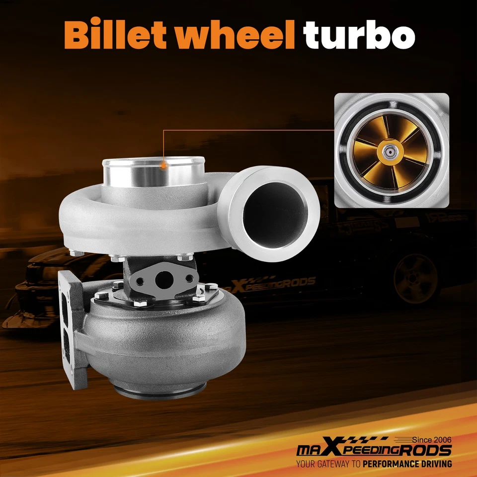 Turbocompresor Billet GT45 T4 banda V hasta 600+HP 1,05 A/R para motor de 4,0-6,0 L Foto 3 de 4