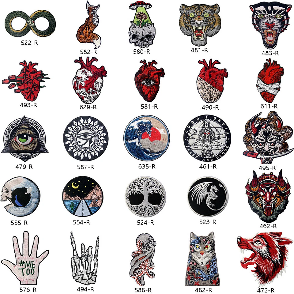 IRON ON PATCHES FASHION EMBROIDERED PATCH transfers Badge Appliques Gifts Unique - Image 3 of 4