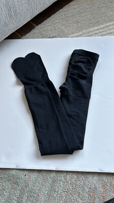 Red Modern Women s Black Thick Tights Stockings Sz S NWOT