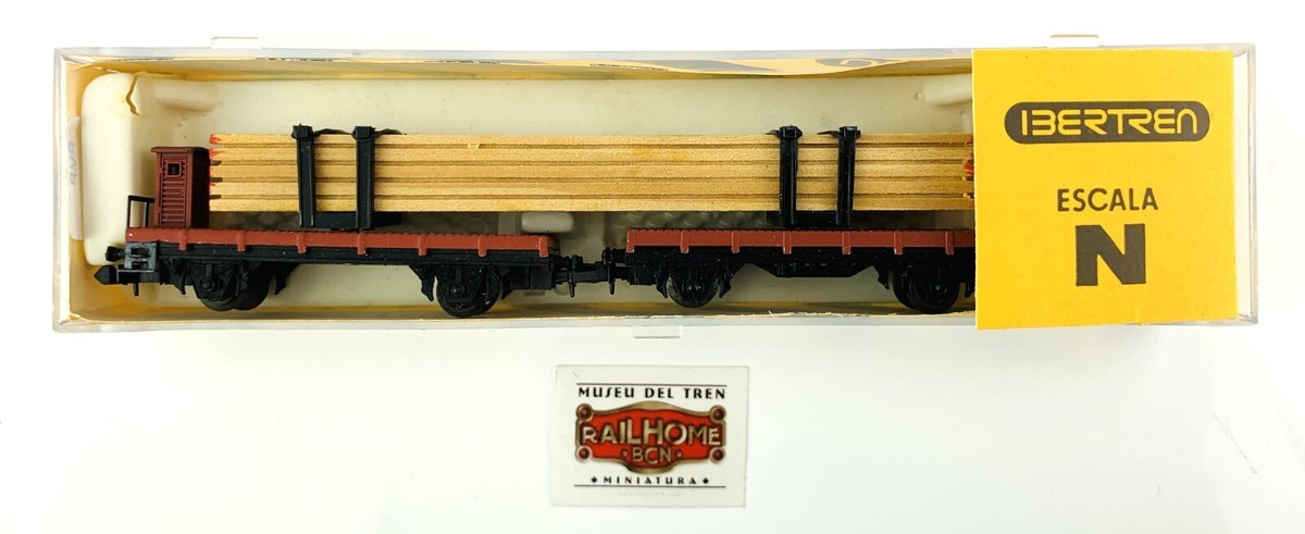 PN403 IBERTREN N 373 VAGÓN PLATAFORMA DOBLE CON CARGA DE