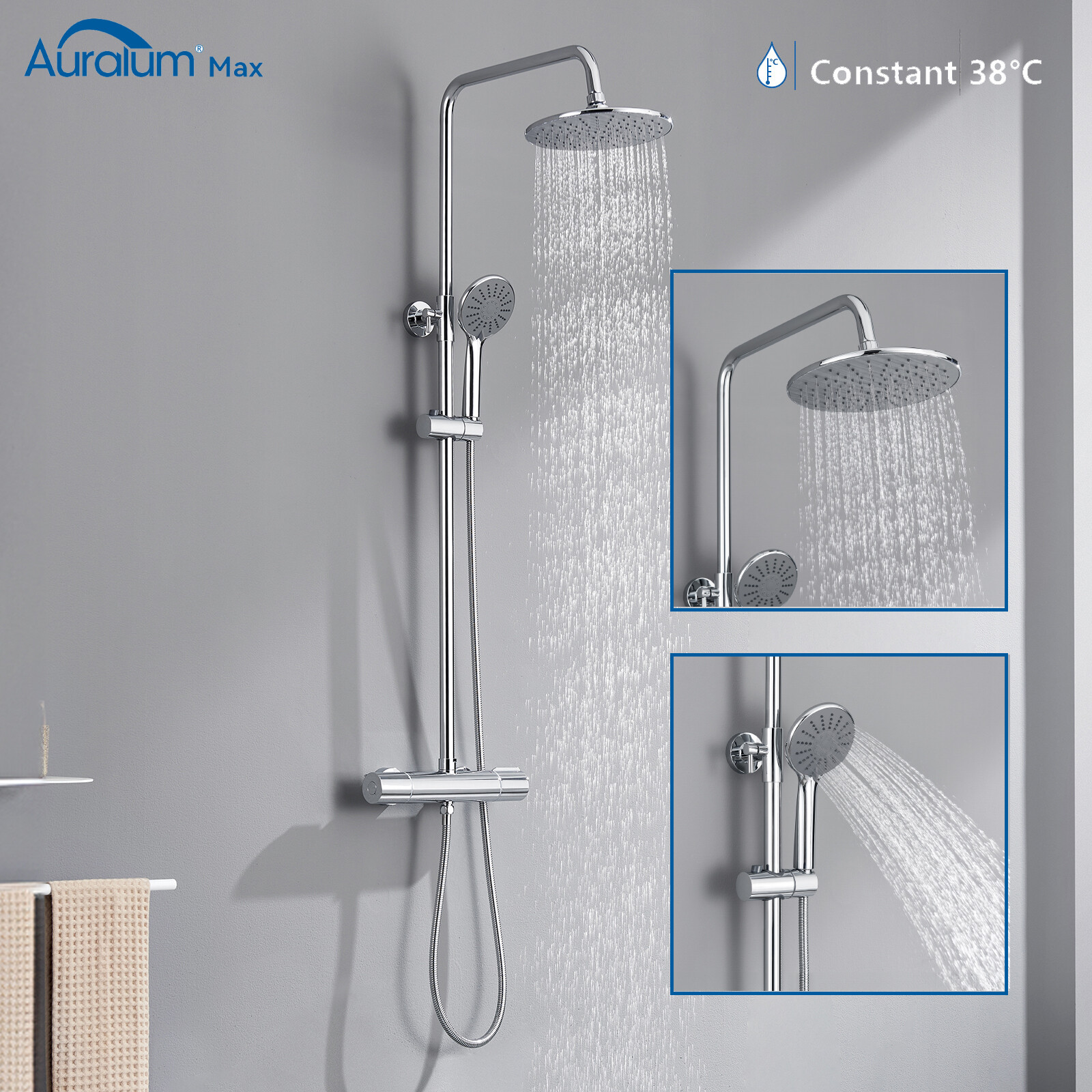 Ducha de lluvia con termostato grifo de ducha sistema de ducha juego de ducha ducha de mano ducha