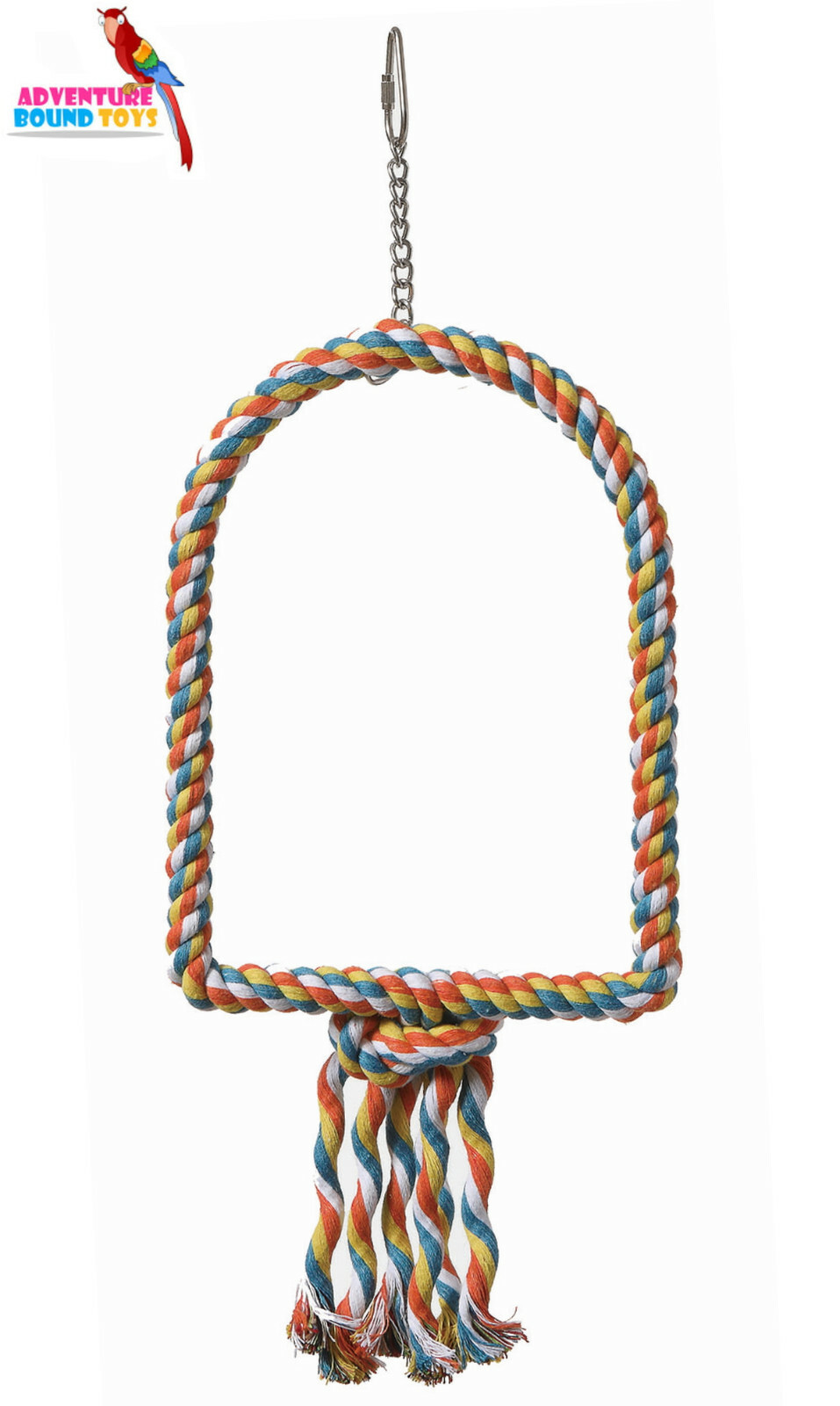 ADVENTURE BOUND 35 CM ARC ROPE SWING SMALL BIRD COCKATIEL BUDGIE PERCH TOY