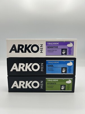 ARKO Rasiercreme Tube - 100g | Sensitive/Cool/Hydrate | Für Männer