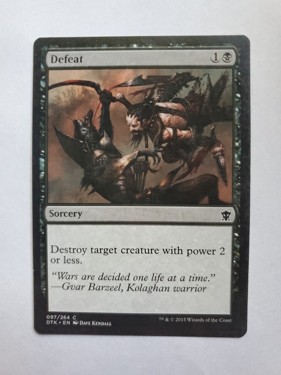mtg defeat cards Magic The Gathering Card Sorcery Black Dragons Of Tarkir 2015 you may discard a card Chandra's Defeat [Hour of Devastation]