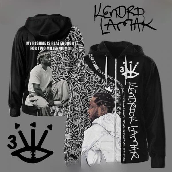 Kendrick Lamar Loyalty 3D Zip Hoodie
