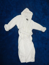 NWT Alexander Del Rossa Winter Shaggy Fleece Soft Bathrobe 1X/2X White Hooded