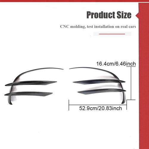 Parachoques delantero divisor aletas Canard de carbono real para Benz W205 C205 A205 C43 2019 UP - Imagen 12 de 17