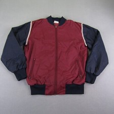 Vintage Adidas Jacket Mens Medium Red Blue Windbreaker Track Coat 80s Zip Up 