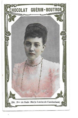 Ancien Chromo pub chocolat Guérin Boutron Psse de Bade célébrités
