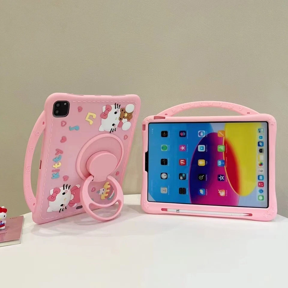Kitty Pop Funda Silicona Soporte Cubierta Repuesto para iPad 9.7 10.9 Pro 11 10.2 Foto 4 de 4