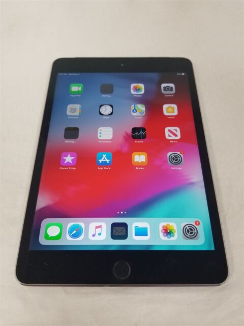 Apple iPad mini 4 16GB, Wi-Fi + Cellular (Unlocked), 7.9in - Space