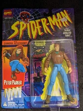 Spider-Man The Animated Series: Peter Parker with camera by  Toy Biz 1994 (MOC)