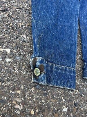 Vintage Levis Type 1 Big E Selvedge Buckle Denim Jacket S 506xx