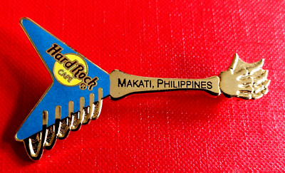 HRC Hard Rock Cafe Makati Halloween 1999 Skeleton Hand Flying V Guitar LE