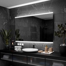 BRASILE ILLUMINATO LED specchio del bagno personalizzato misura VARIANTI 