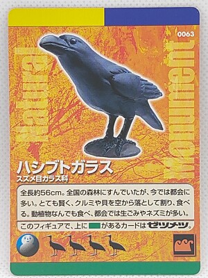 Jungle Crow   Kaiyodo Natural Monuments Bird Card Rare Japan Black【KaiyodoCard】