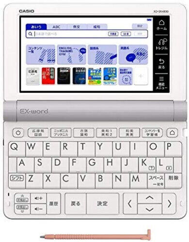 Casio Electronic Dictionary EX-Word XD-SR4800WE White Learn Japanese Japan