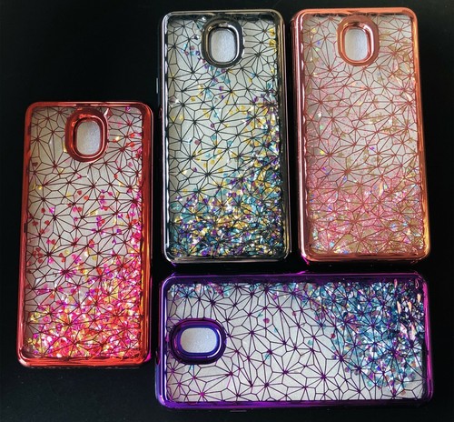 For Samsung Galaxy J3 2018 J3 Achieve Liquid Bling Glitter Case Boost - 第 1/14 張圖片