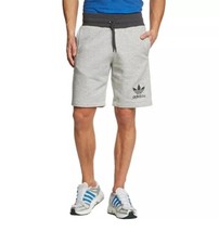 Adidas Original Ess Sports Fleece Shorts Trefoil logo Black Navy Grey 3 Stripes