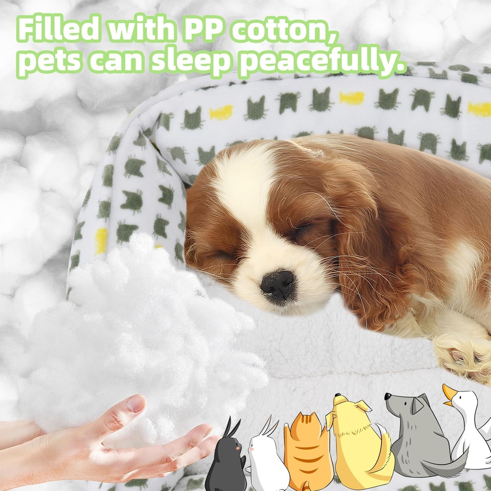 Dog Sofa Bed, AntiAnxiety Puppy Cuddler Bed for Puppy Dog & Cat