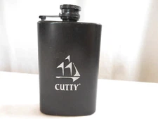 CUTTY Sark Whiskey Scotch Black Stainless Steel Flask, 5 oz