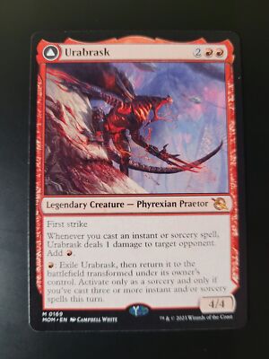 mtg march of the machines most expensive cards Mtg March of the Machine Mythic Rare Urabrask // the Great Work #169