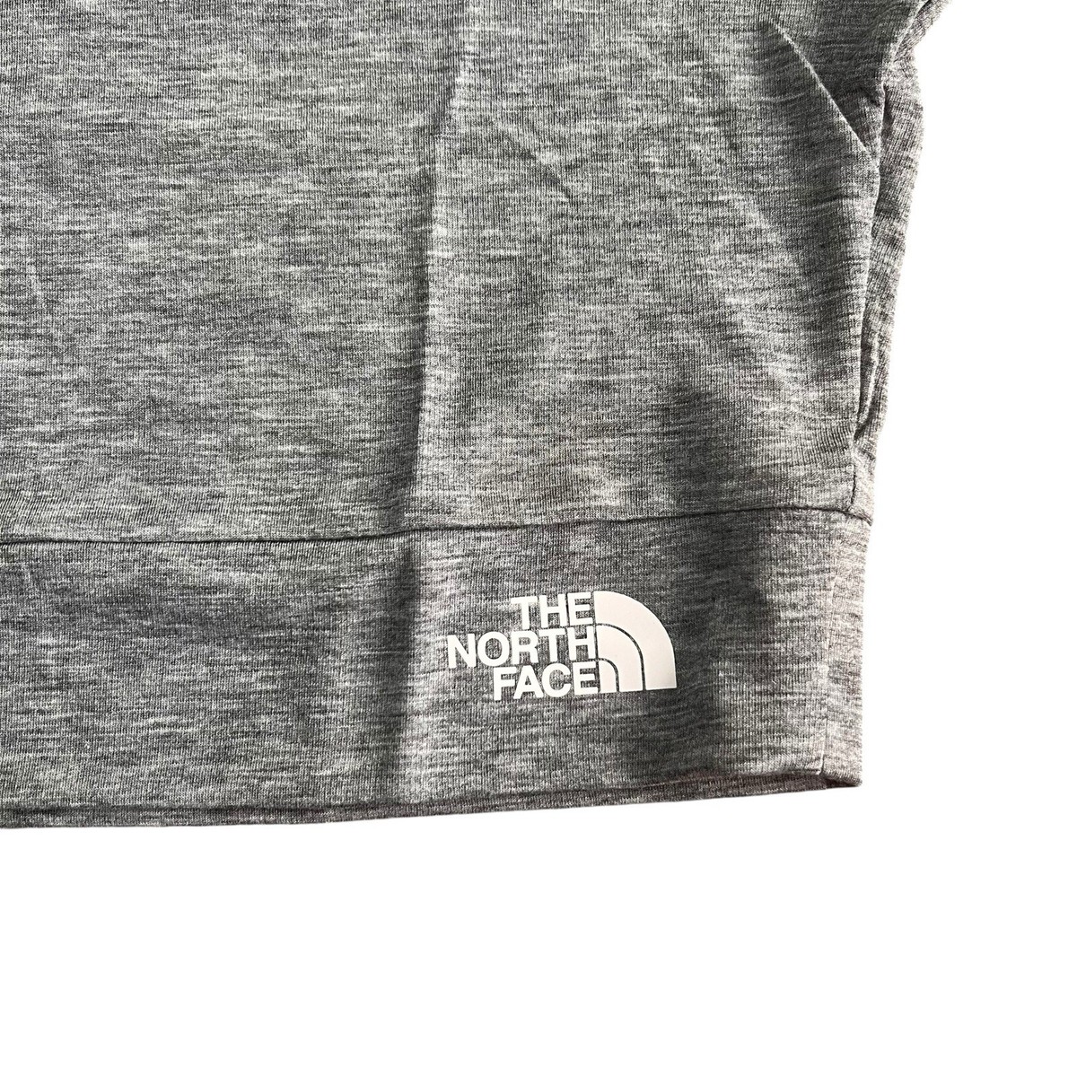New The North Face Large Vytrue S/S Black Heather Grey Fitted Crop