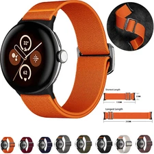 For Google Pixel Watch123 41mm Sports Woven Nylon Elastic Strap Replacement Band
