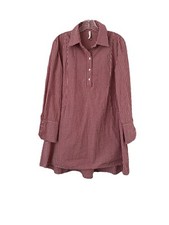 Imperial Women's Shirt Dress Red Gingham Medium Made in Italy