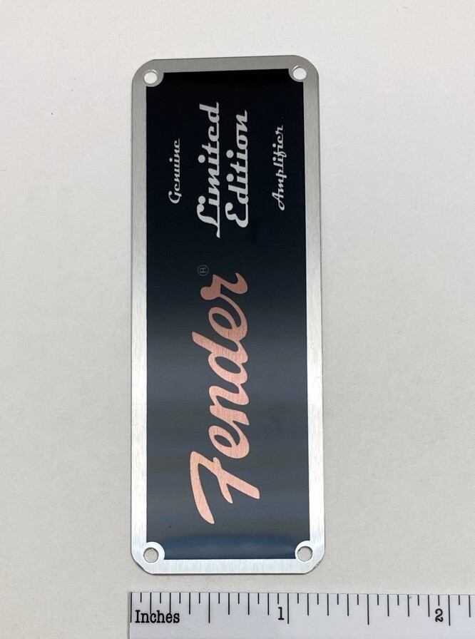 Fender Limited Edition Amplifier Badge Custom Made Aluminum eBay