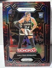 2024 Prizm Monopoly WNBA Aaliyah Edwards Red Black Icons Mystics Rookie RC #13