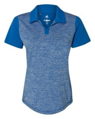 adidas NEW Womens Heather Block Sport Fashion Polo Shirt A146 Medium $65
